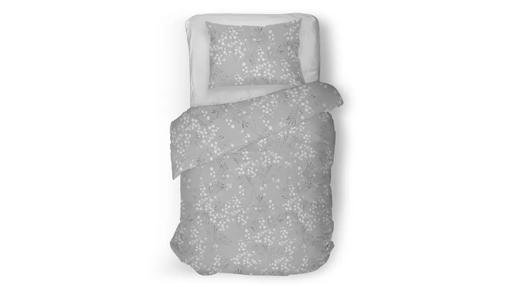 Must-Have Snoozing Erica flanel dekbedovertrek grijs