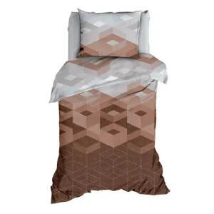 Satin d'Or Kiton dekbedovertrek grijs/mokka Garantie Inbegrepen