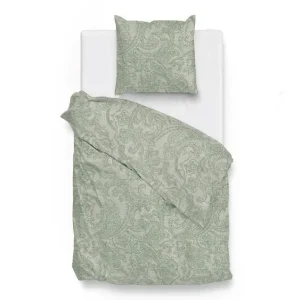 Zohome Paisley di Lino dekbedovertrek moss green Authentiek