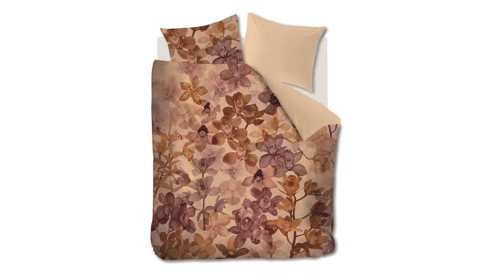 Dagaanbieding Beddinghouse Orchid dekbedovertrek steenrood