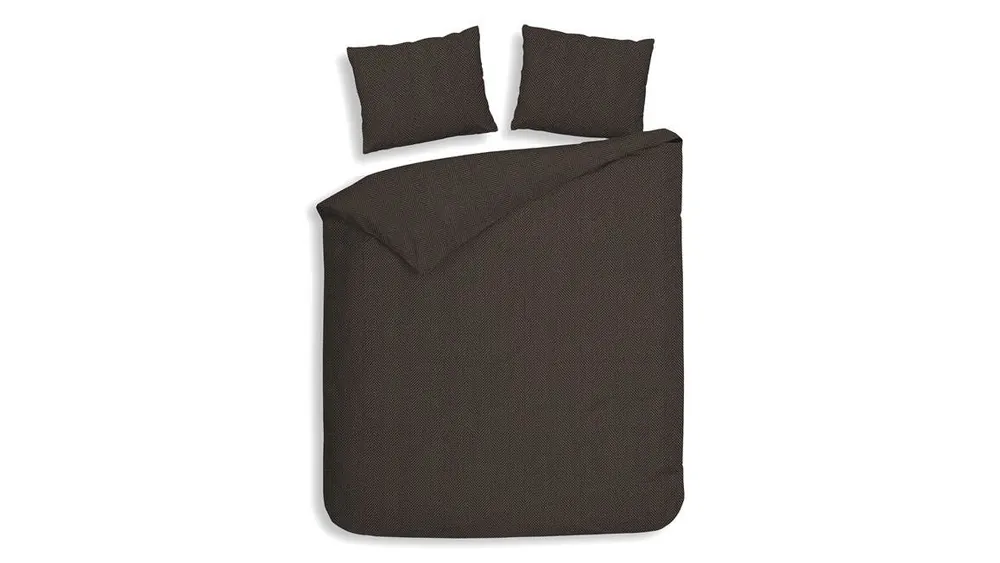 Heckettlane Spina flanel dekbedovertrek coffee quartz Laatste Kans