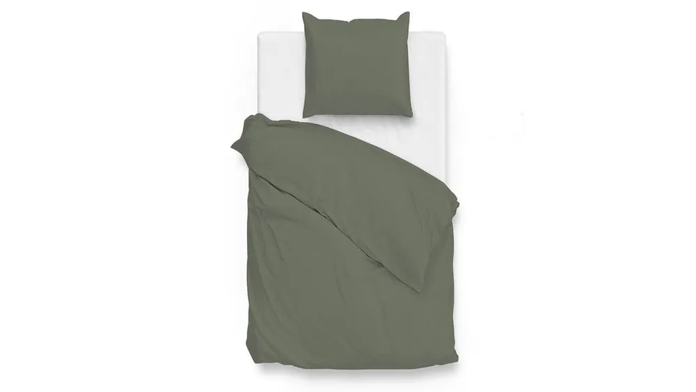 Nu Kopen Zohome Satinado dekbedovertrek army green