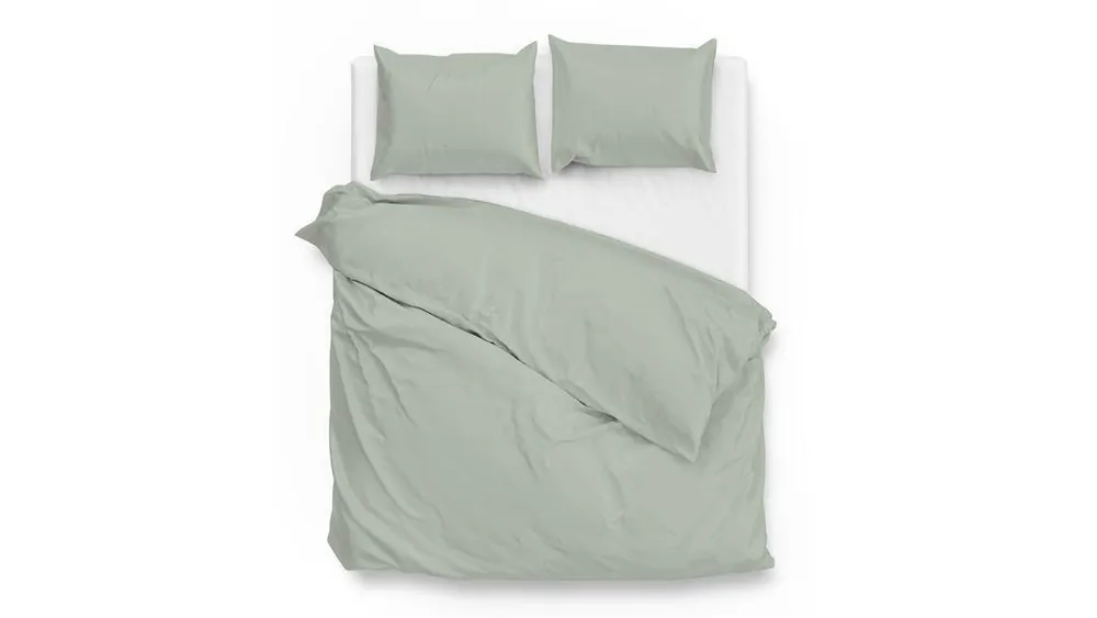 Zohome Satinado dekbedovertrek foam green Actieprijs