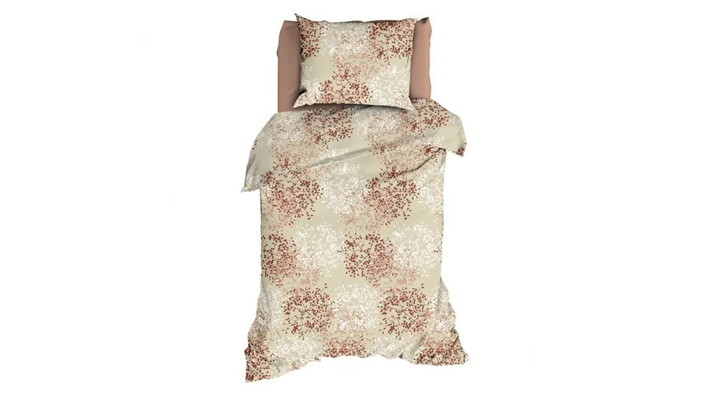 Beste Prijs Romanette Calanche flanel dekbedovertrek beige/terra