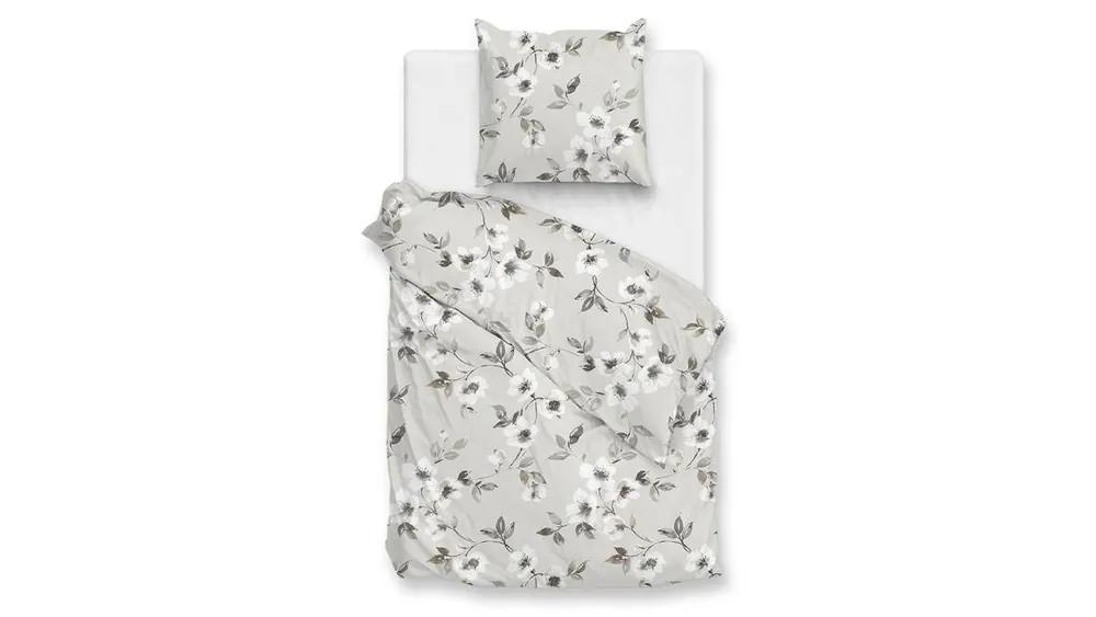 Zohome Ines flanel dekbedovertrek grey Aanbieding