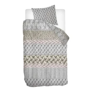 Snoozing Cardiff flanel dekbedovertrek soft pink Dagaanbieding