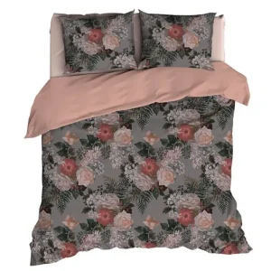 Handgemaakt Satin d'Or Celia dekbedovertrek rose