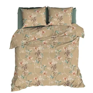 Koop Vandaag Satin d'Or Raisa dekbedovertrek camel