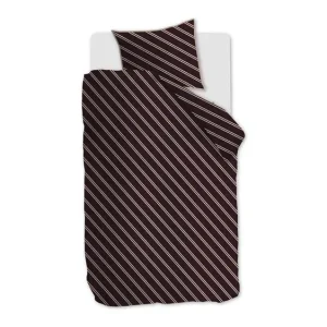 VTWonen Diagonal dekbedovertrek dark red Flitsaanbieding