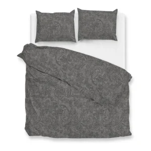 Zohome Paisley di Lino dekbedovertrek dark-grey Laatste Versie
