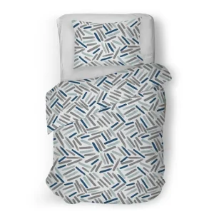 Plaats Bestelling Snoozing Filou flanel dekbedovertrek blauw