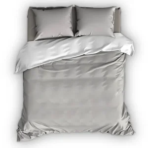 Satin d'Or Reverso dekbedovertrek silver/wit Goedkoop