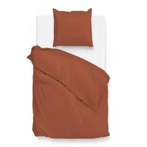 Zohome Satinado dekbedovertrek copper orange Superprijs