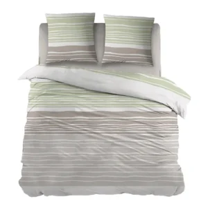 Gratis Verzending Snoozing Darcie flanel dekbedovertrek groen