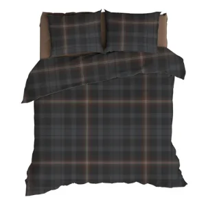 Romanette Bariloche flanel dekbedovertrek antra/taupe Koop Online