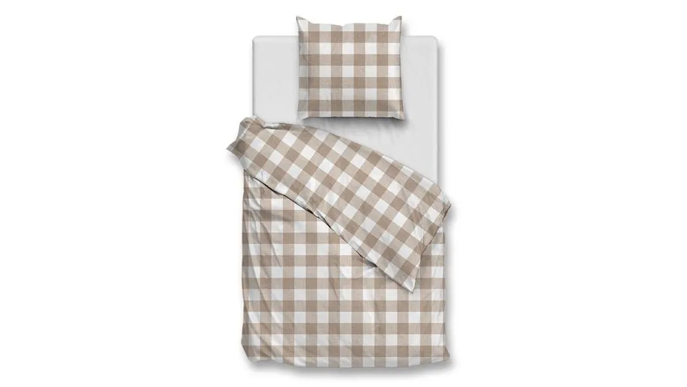 Origineel Zohome Quattro di Lino dekbedovertrek sandy beige