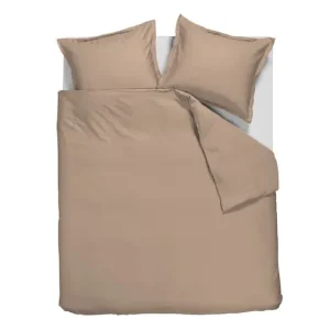 Weekendaanbieding Snoozing Satin Uni dekbedovertrek taupe