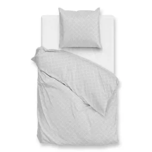 Zohome Linea di Satinado dekbedovertrek ash grey Exclusieve Aanbieding