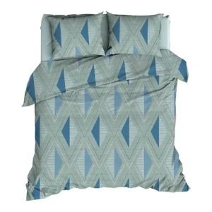 Geld-Terug-Garantie Satin d'Or Izumi dekbedovertrek blauw/groen