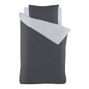 iSeng Uni Double dekbedovertrek antraciet/grey Direct Beschikbaar