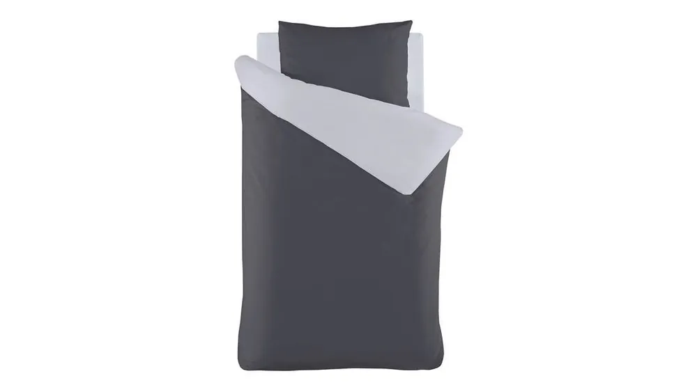 iSeng Uni Double dekbedovertrek antraciet/grey Direct Beschikbaar