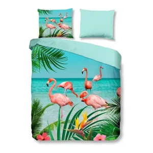 Korting Pure Flamingo dekbedovertrek multi