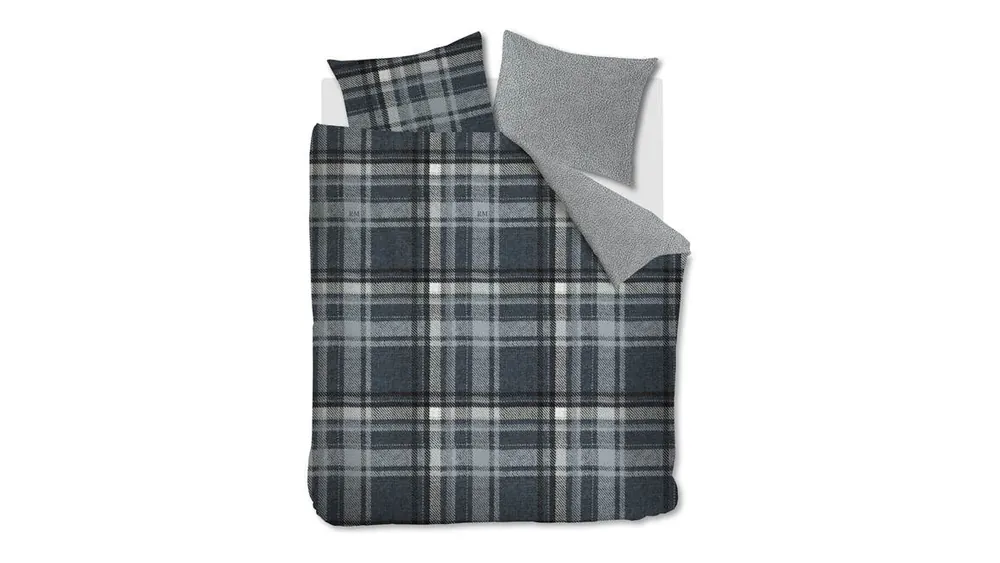 Rivièra Maison Cozy Check dekbedovertrek blue Beste Prijs