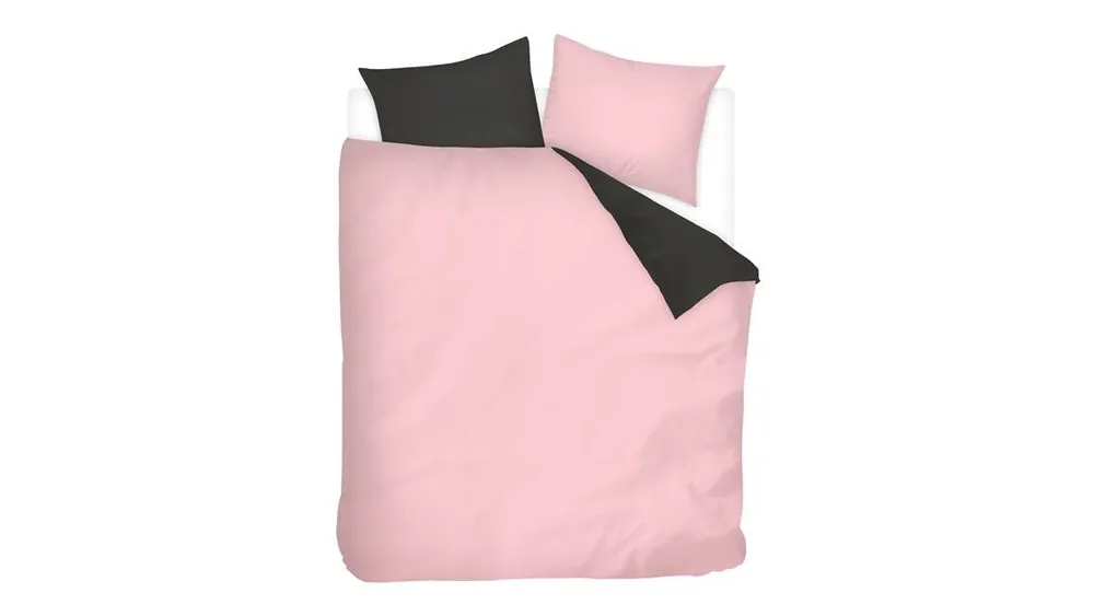Lage Kosten Snoozing Two Tone dekbedovertrek roze/antraciet
