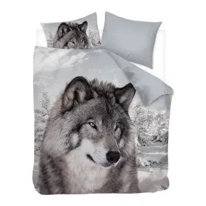 Meest Verkocht Snoozing Winter Wolf dekbedovertrek multi