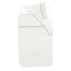 Ivorlyn Miami dekbedovertrek white taupe Authentiek
