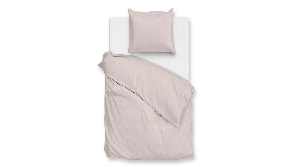 Exclusief Zohome Flanella di Lino flanel dekbedovertrek shell nude