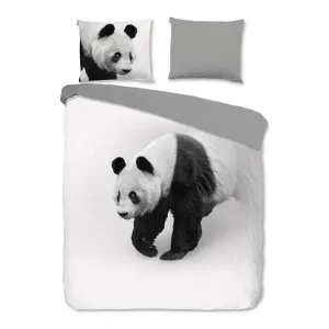 Pure Panda dekbedovertrek grijs Dagaanbieding