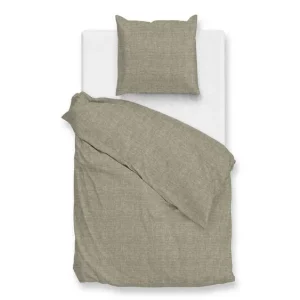 Zohome Flanella di Lino flanel dekbedovertrek khaki beige Geld-Terug-Garantie