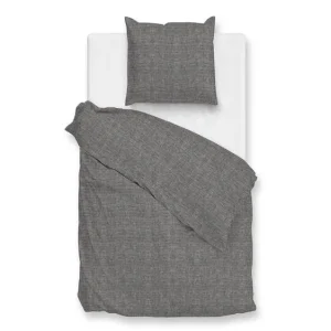 Zohome Flanella di Lino flanel dekbedovertrek dark grey Tijdelijk Beschikbaar
