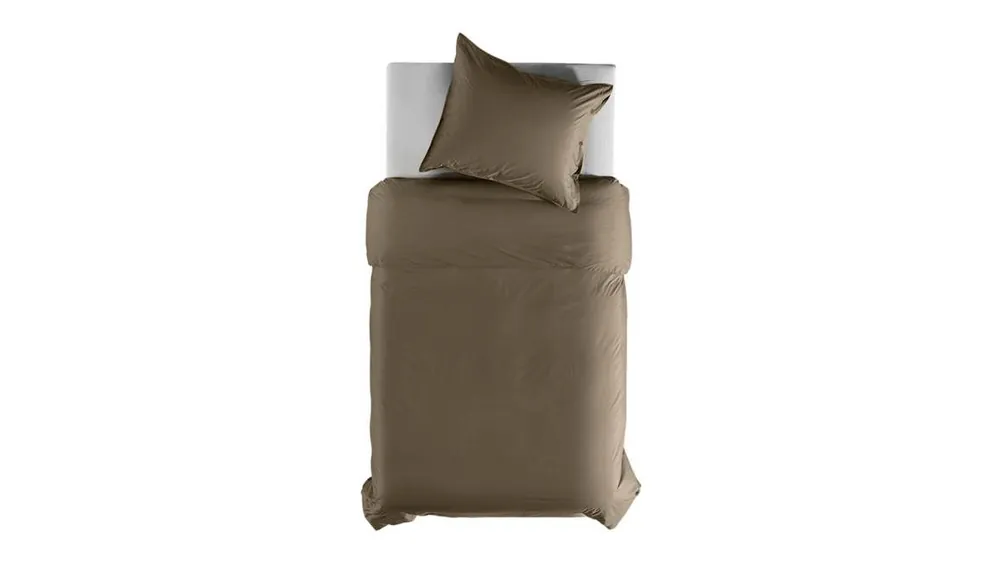 Uitverkoop Yellow Percale dekbedovertrek pine taupe