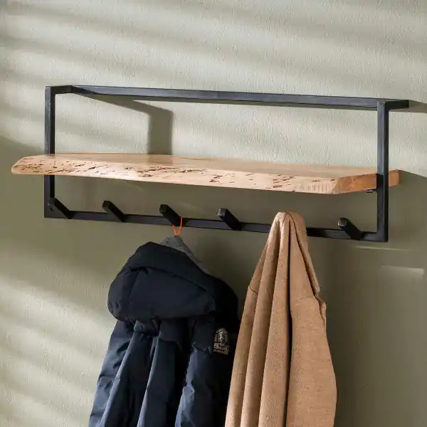Boomstam kapstok acaciahout - Santa Poca Edge Shelve Beperkte Voorraad
