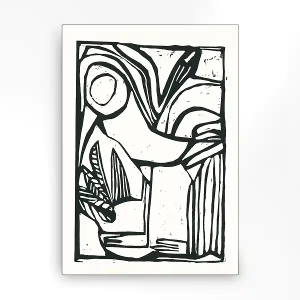 Uitverkoop Wandkleed in frame - Urban Cotton Vogel