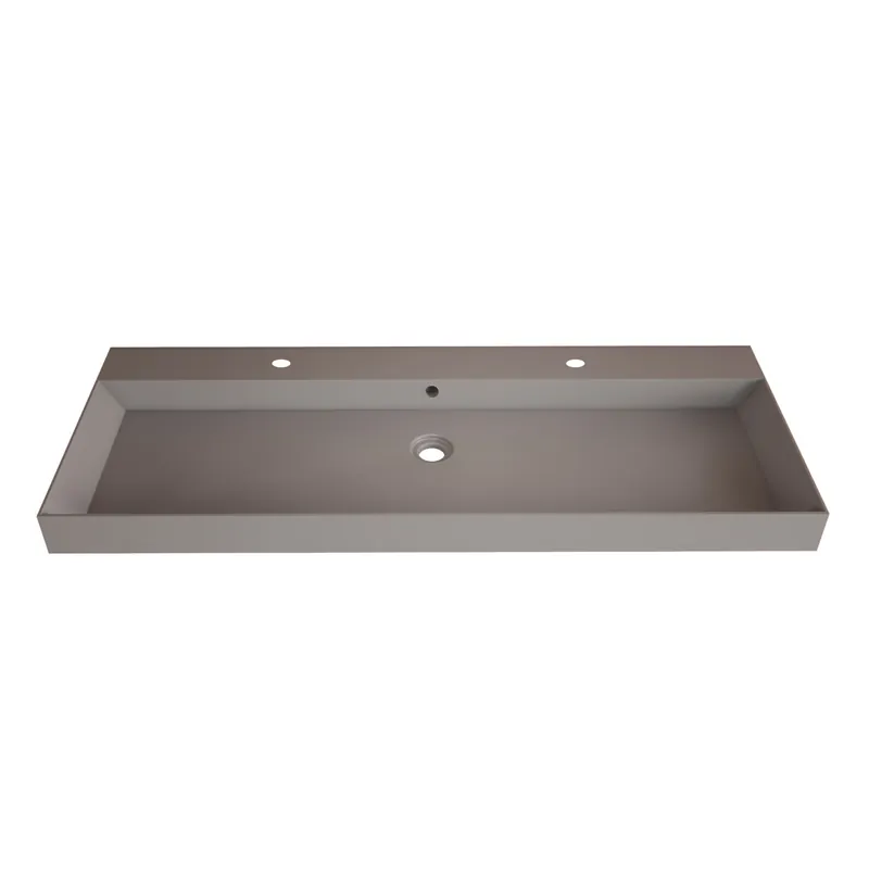 Nieuw SaniGoods Kolo wastafel 140cm met 2 kraangaten mat leigrijs