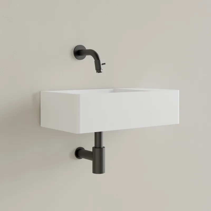 Sanigoods Luko fontein 40x22cm rechts zonder kraangat hoogglans wit Veilige Betaling