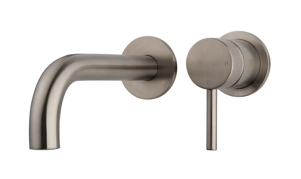 Mueller Round afbouwdeel voor inbouw wastafelkraan met Coolstart geborsteld staal Origineel