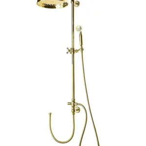 Sapho Vanity regendouche zonder douchekraan retro goud Op = Op
