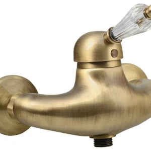 Superprijs Sapho Kirké Crystal wand douchemengkraan brons