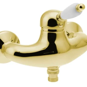 Nu Kopen Sapho Kirké White wand douchemengkraan goud