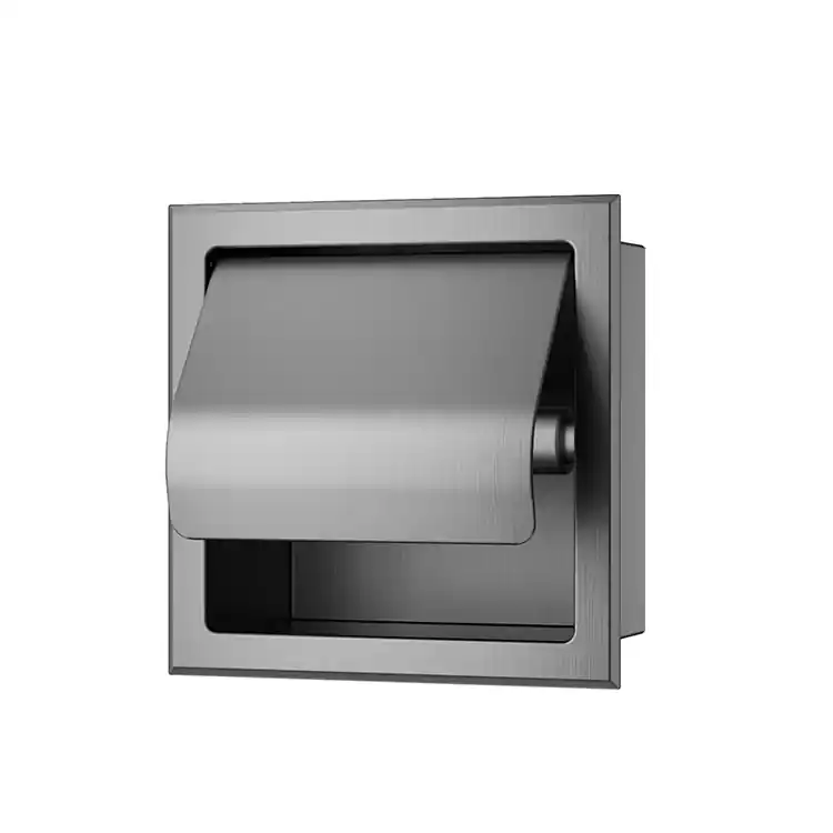 Tijdelijk Beschikbaar Mueller Mokri inbouw toiletrolhouder met klep gunmetal