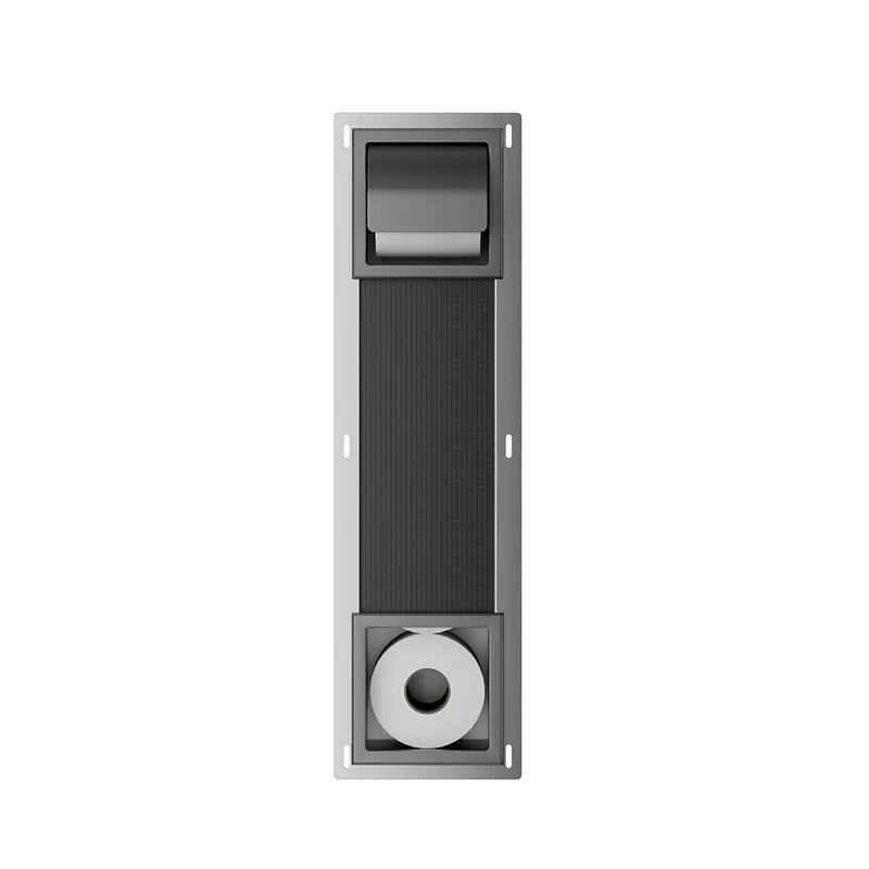 Mueller Mokri inbouw toiletrolhouder met klep en reserverolhouder gunmetal Hoge Kwaliteit