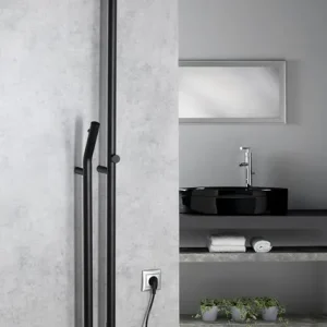 Gratis Verzending Sapho Duopasso elektrische handdoek radiator 12x170cm zwart mat