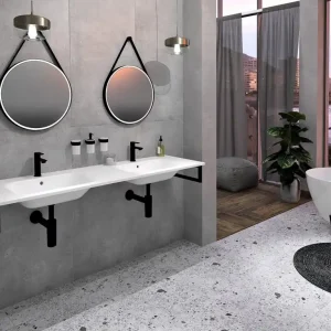 Sapho Areca wastafel met kraangat 160cm wit glans Nieuwe Collectie