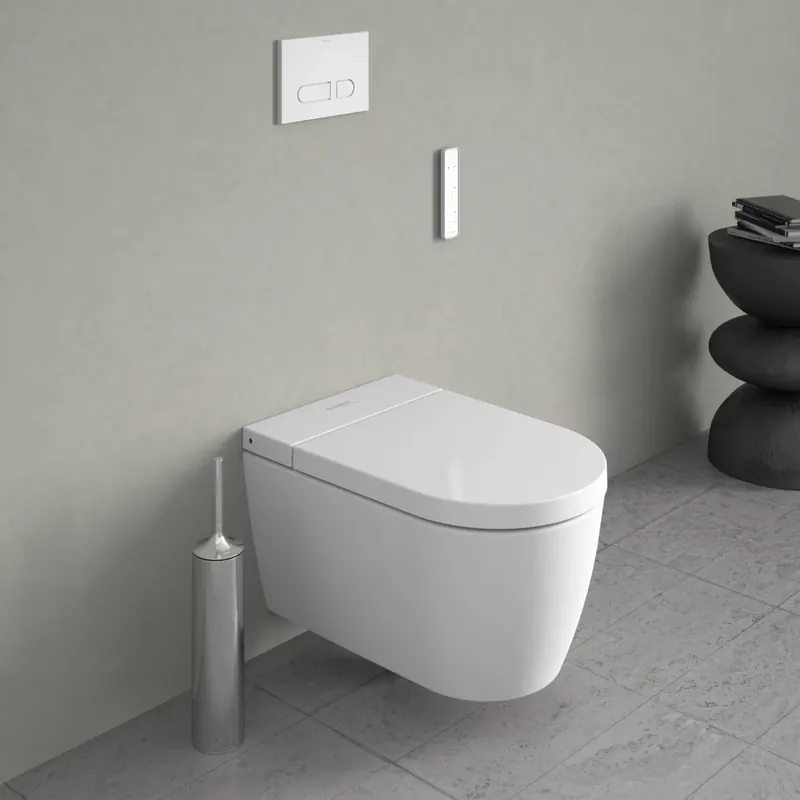 Duravit Starck F douche wc randloos met automatische open- en sluitfunctie wit glans Snelle Levering