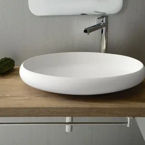 Koopje Sapho Thin waskom solid surface 60x40cm wit