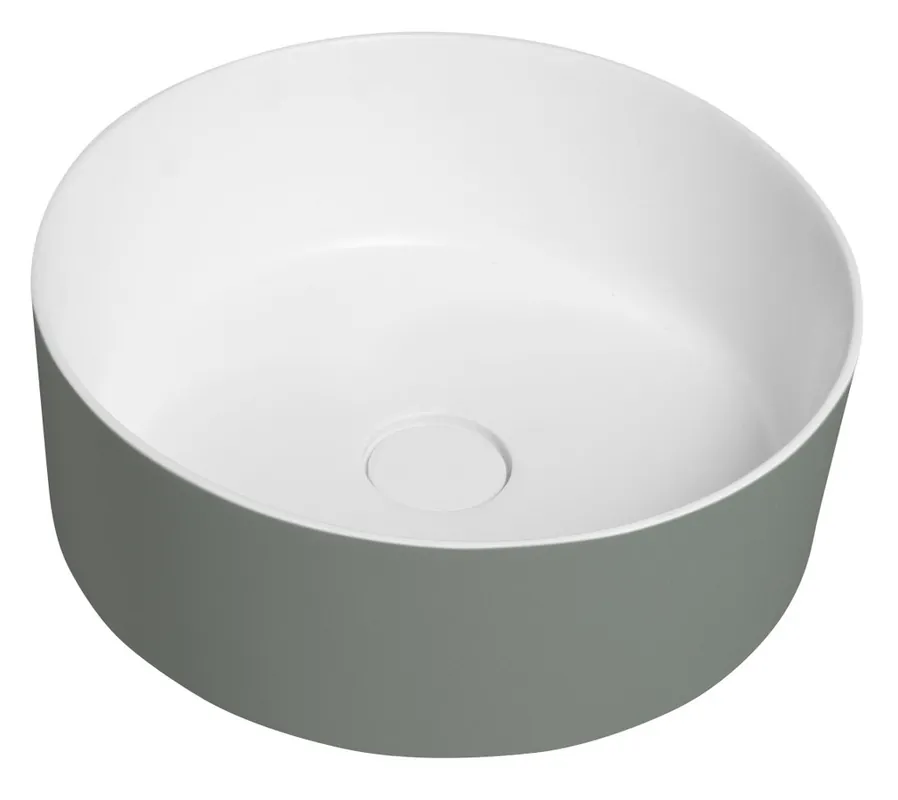 In De Mode Sapho Thin waskom solid surface 38x14.2cm groen